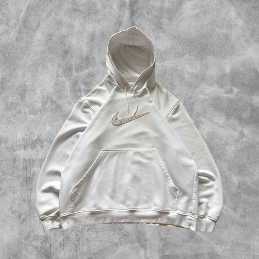 White Nike Essential Hoodie 2000s (L)