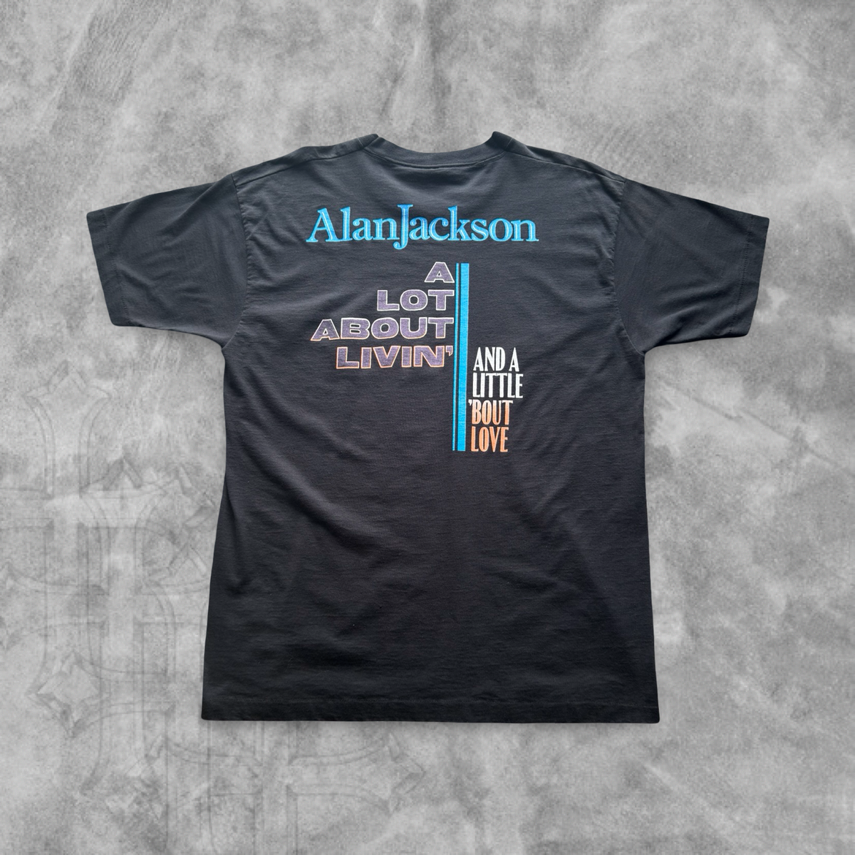 Black Alan Jackson A Lot About Livin Shirt 1990s (XL)