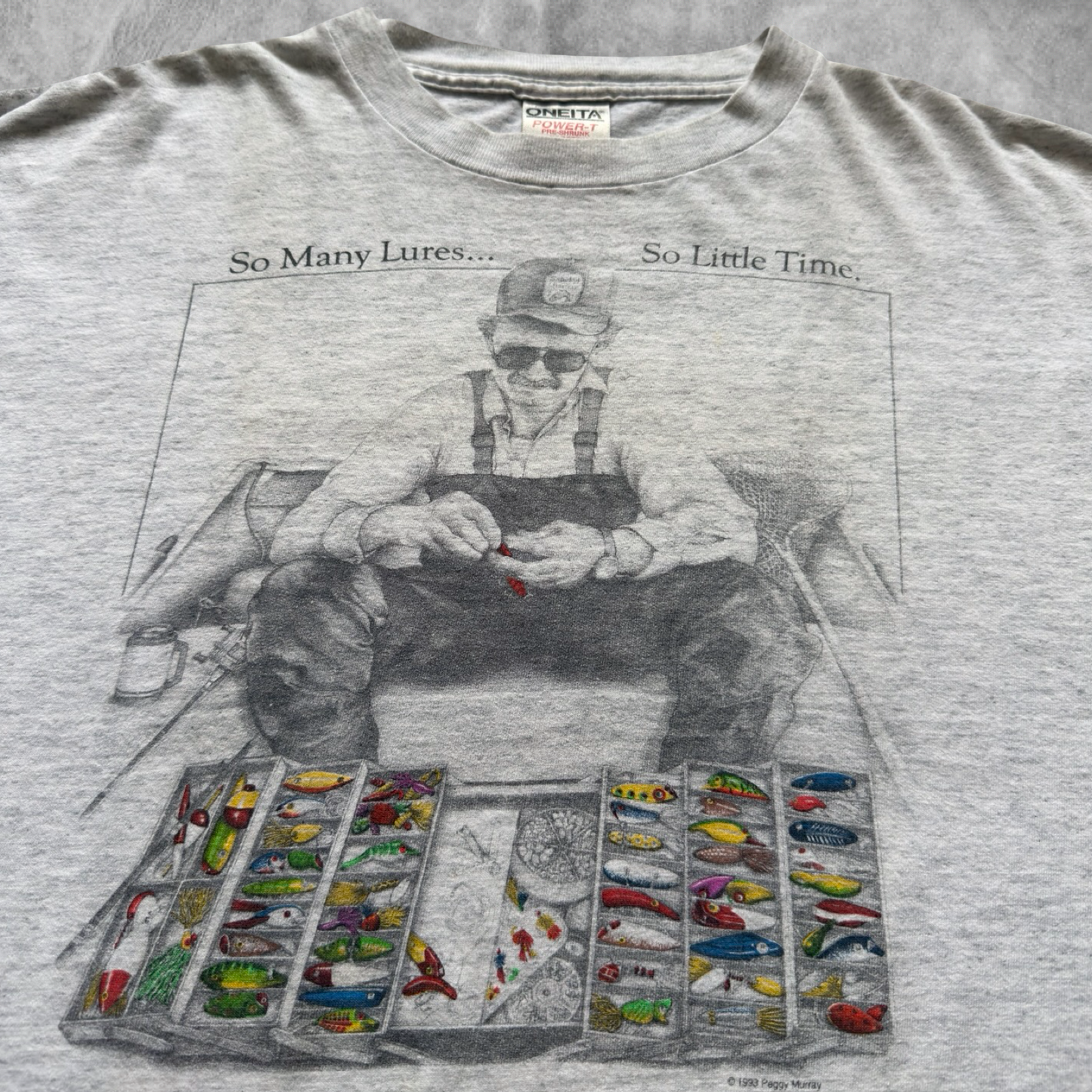 Gray So Many Lures Shirt 1990s (XL)