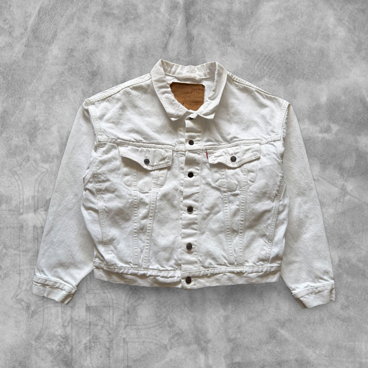 White Denim Levi’s Trucker Jacket 1990s (L)