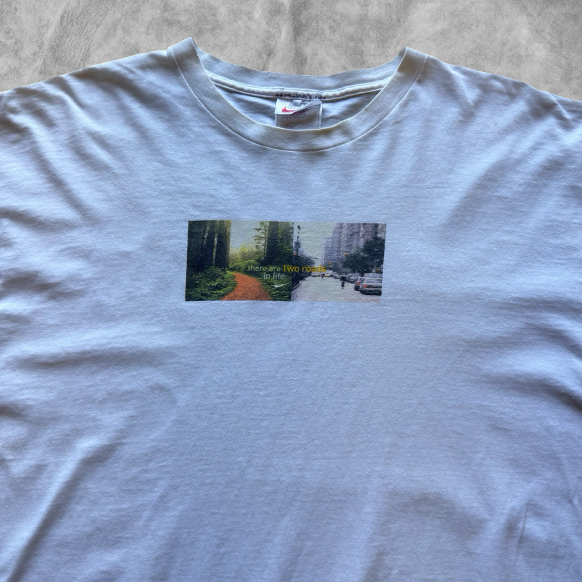 White Run Both Nike Shirt 1990s (XL)
