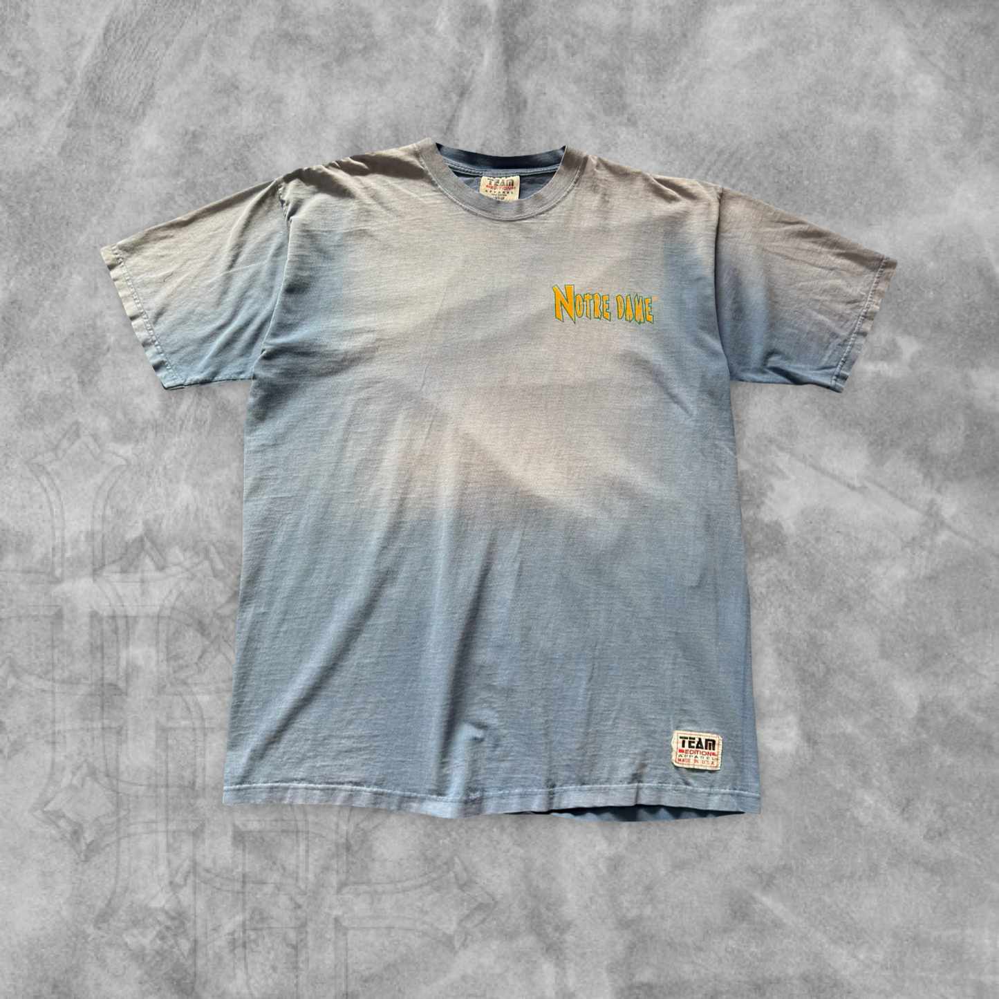 Faded Baby Blue Notre Dame Shirt 1990s (XL)