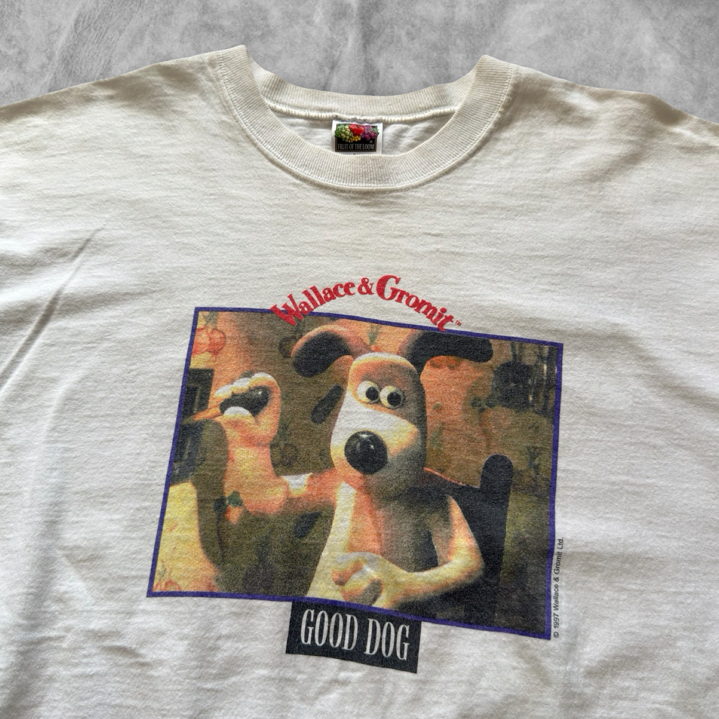 White Wallace and Gromit Shirt 1991 (XL)