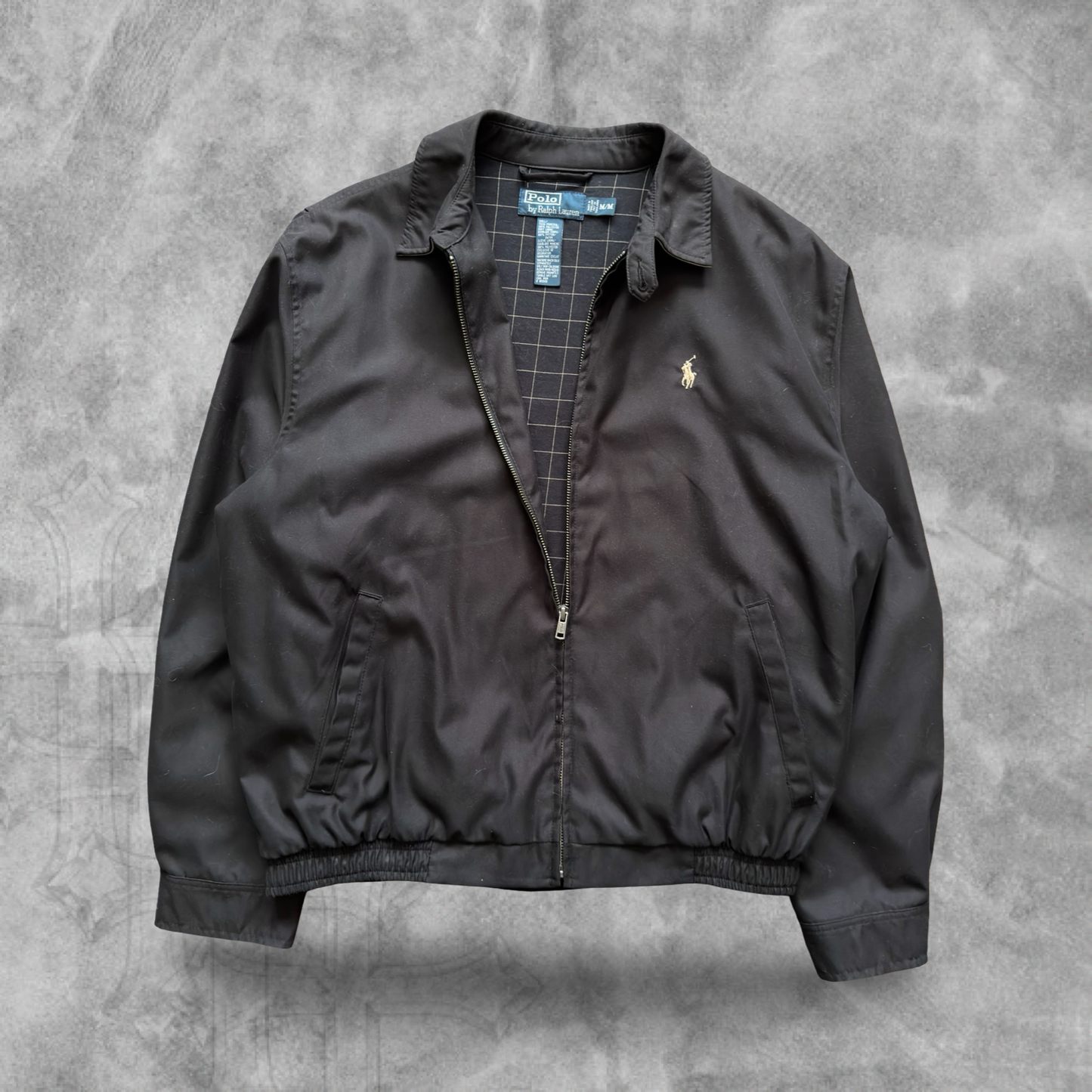 Black Polo Ralph Lauren Harrington Jacket 1990s (M)