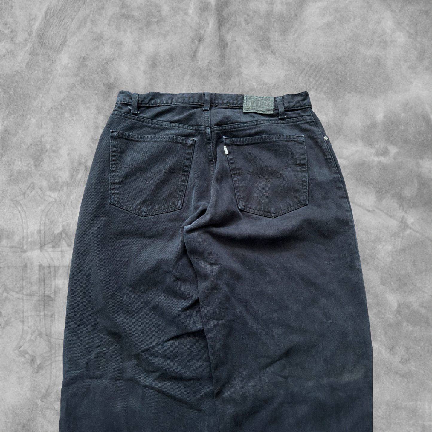 Black Denim Levi’s Silver Tab Baggy Jeans 1990s (34x34)
