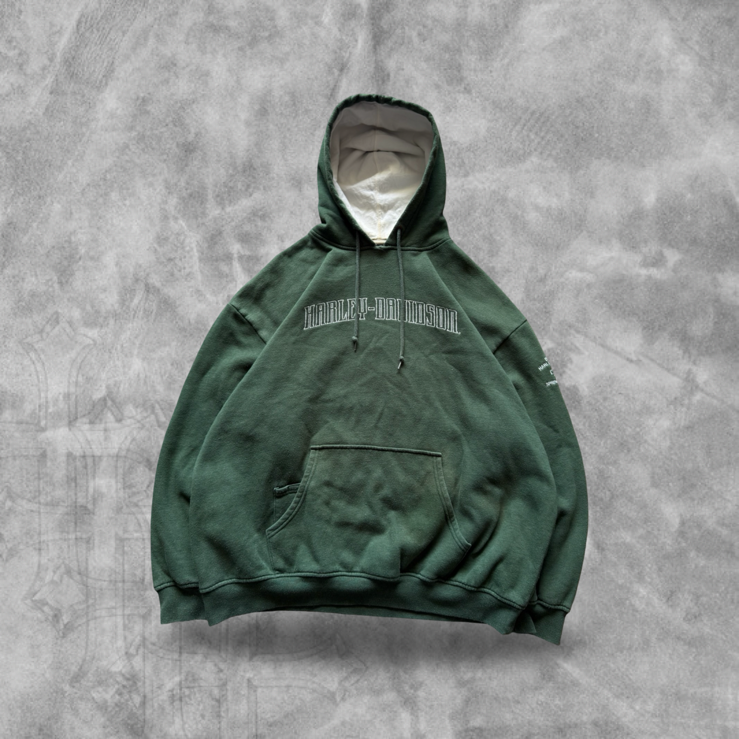 Forrest Green Harley Davidson Hoodie 2000s (XL)