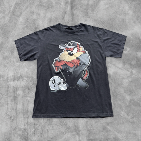 Black Oakland Raiders Taz Shirt 1999 (L)