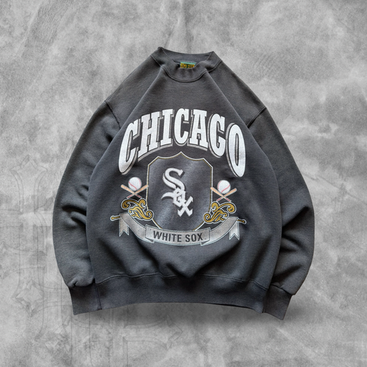 Faded Black Chicago White Sox Sweatshirt 1990s (M)