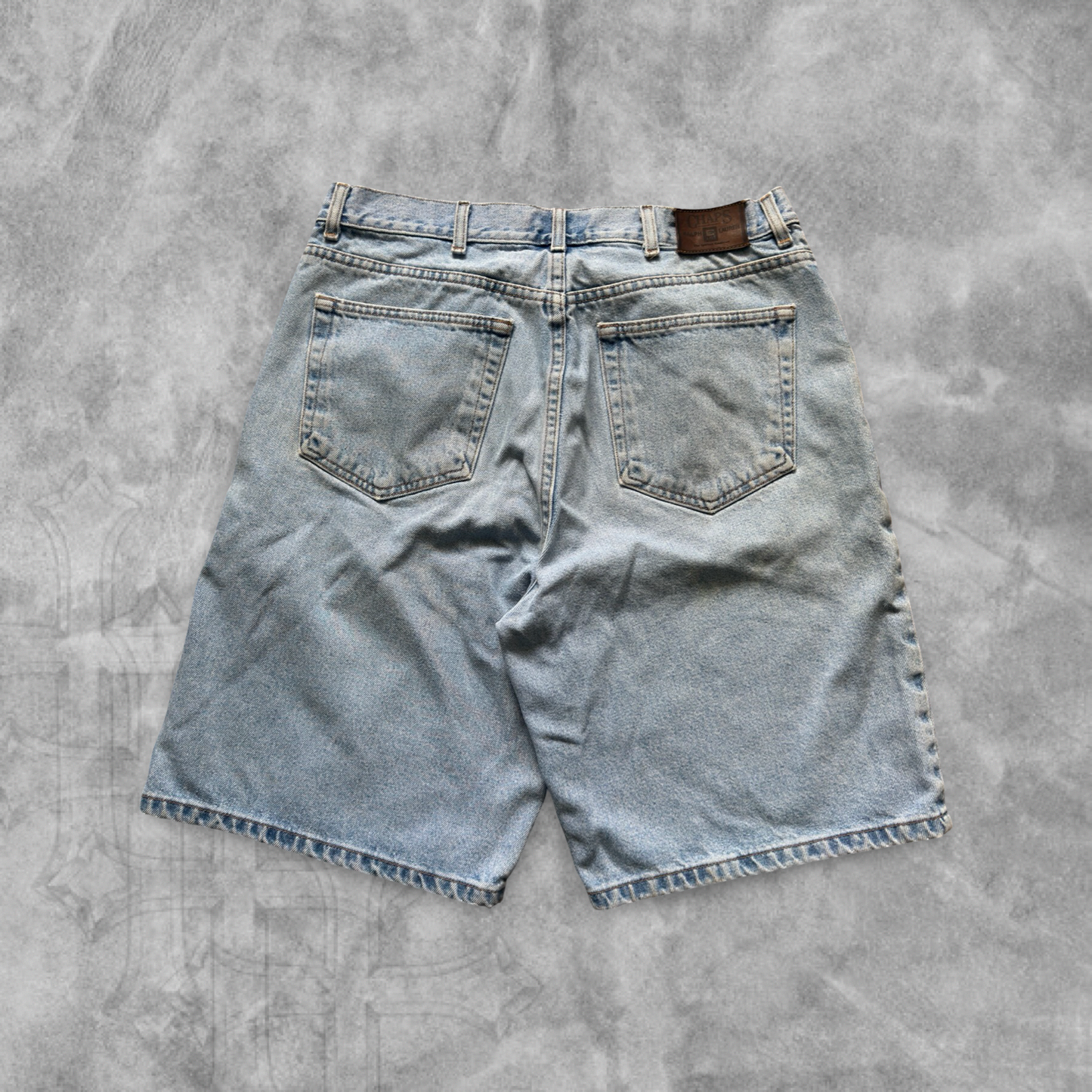 Faded Denim Polo Ralph Lauren Chaps Shorts 1990s (34)