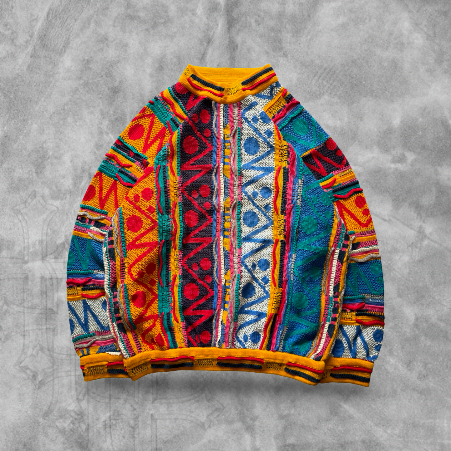 Multicolored Textured Coogi Sweater 1990s (L)