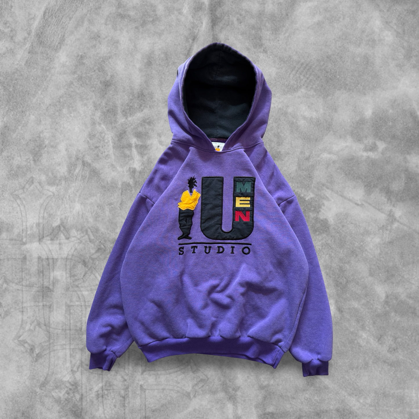 Purple U Men Hoodie 1990s (M)