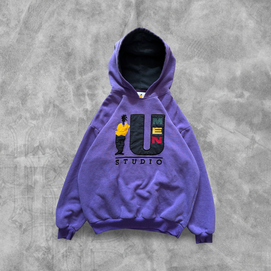 Purple U Men Hoodie 1990s (M)