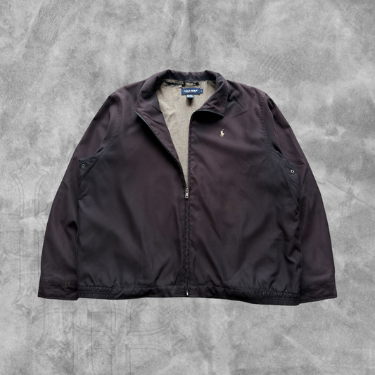 Black Polo Ralph Lauren Golf Harrington Jacket 1990s (XL)
