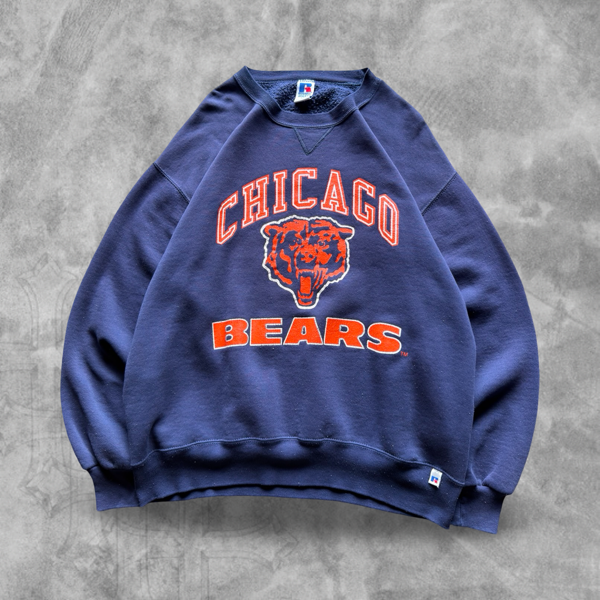Navy Blue Chicago Bears Russell Athletic Sweatshirt 1990s (XL)