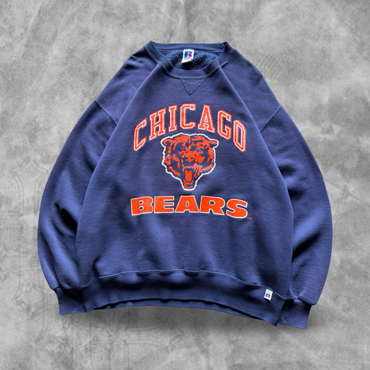 Navy Blue Chicago Bears Russell Athletic Sweatshirt 1990s (XL)