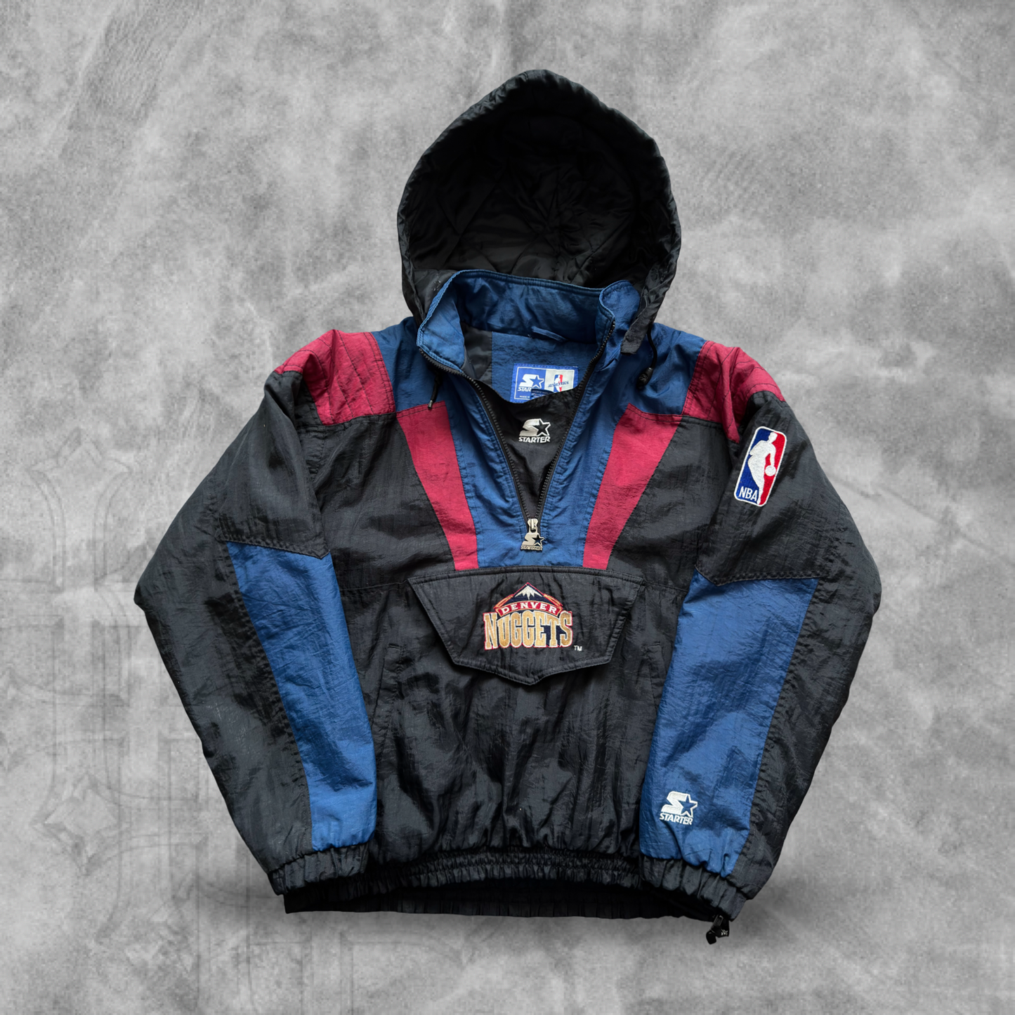 Black Denver Nuggets Starter Jacket 1990s (M)