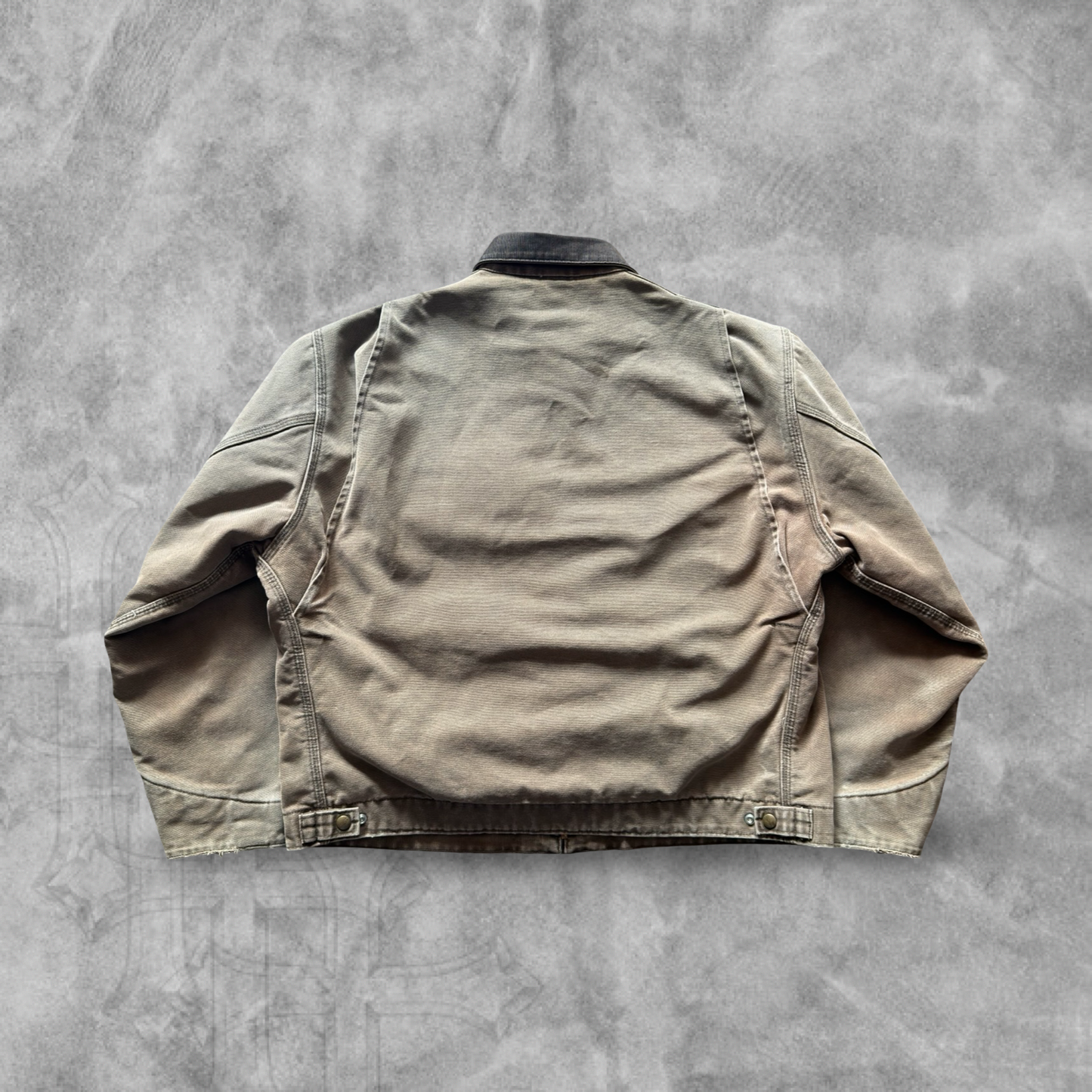 Faded Distressed Mocha Brown Carhartt Detroit Jacket 1990s (XL)