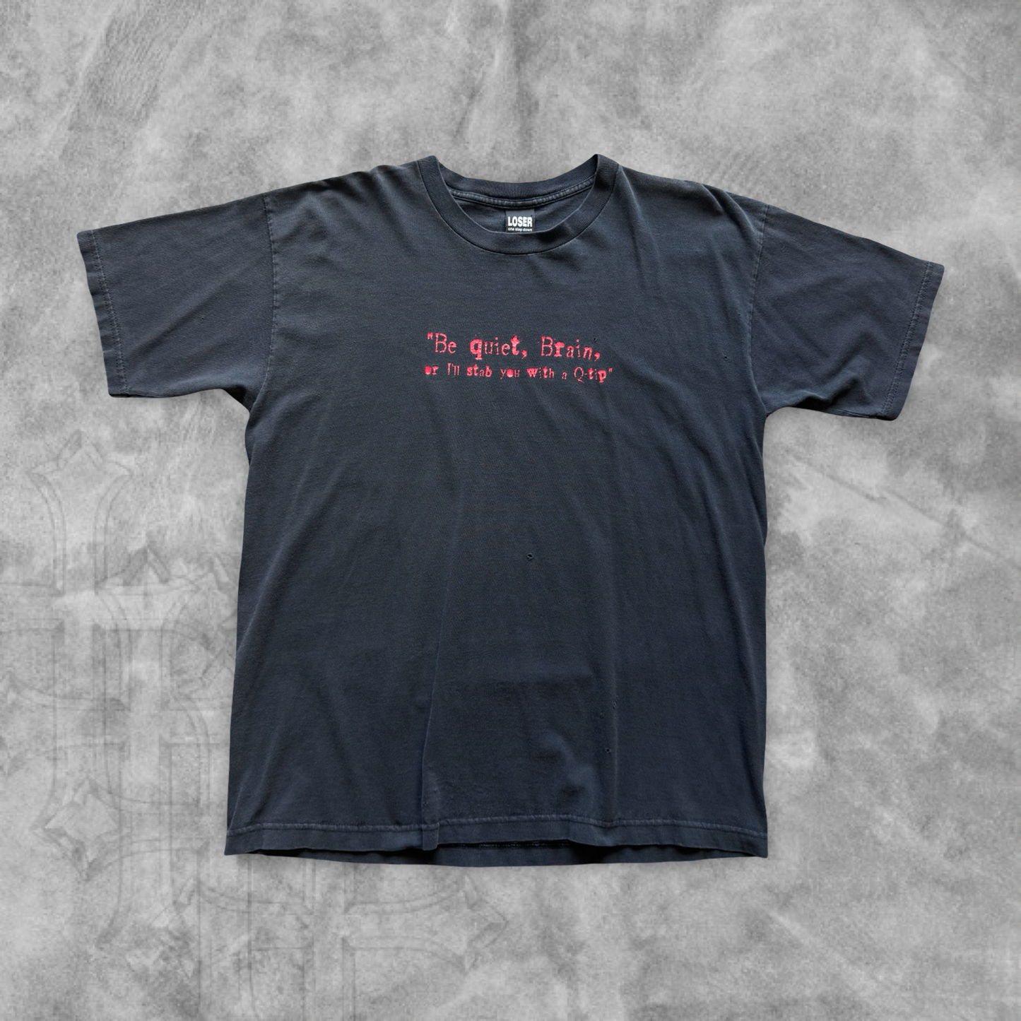 Black Be Quiet Brain Shirt 1990s (L)