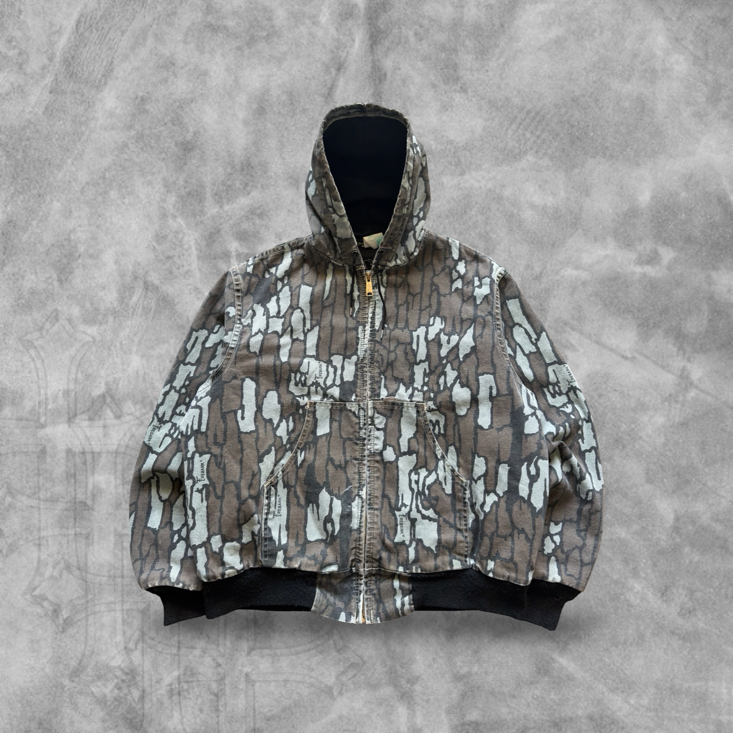 Rebark Camo Carhartt Hooded Jacket 1980s (M)