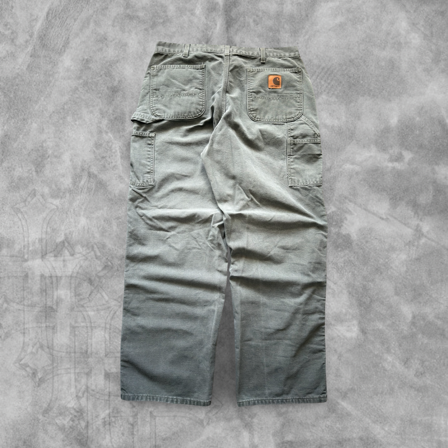 Olive Green Carhartt Carpenter Pants 1990s (36x30)