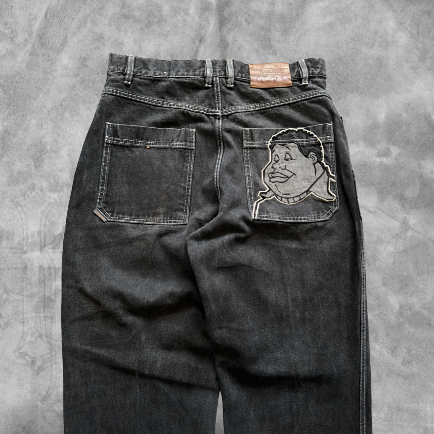 Black Denim Fat Albert Fubu Platinum Jeans 1990s (36x34)