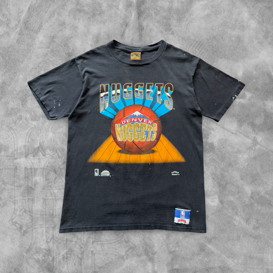 Black Denver Nuggets Basketball Shirt 1990s (M)
