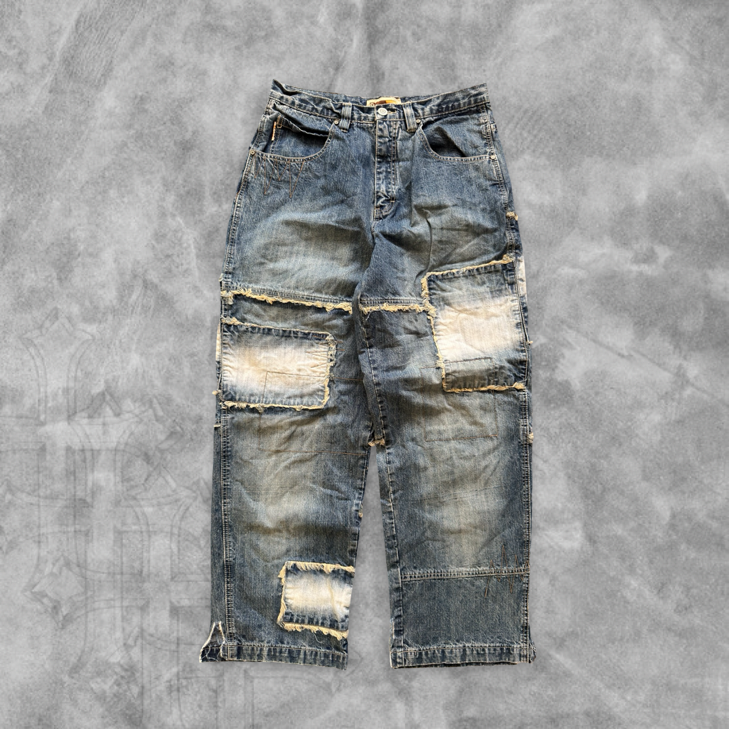 Denim Patch Work South Pole Jeans 2000s (32x30)