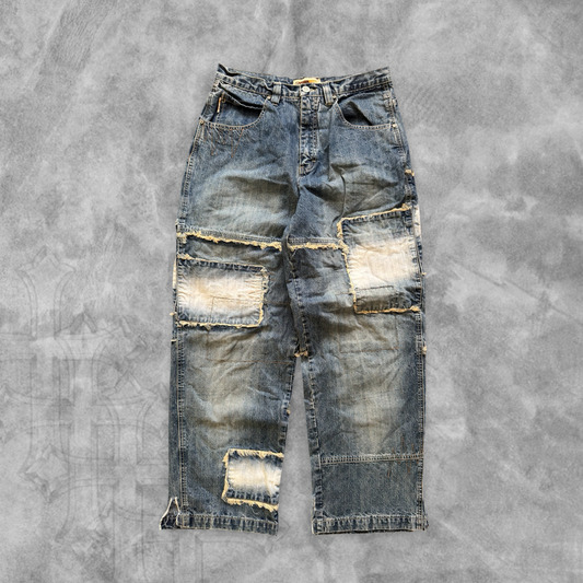 Denim Patch Work South Pole Jeans 2000s (32x30)