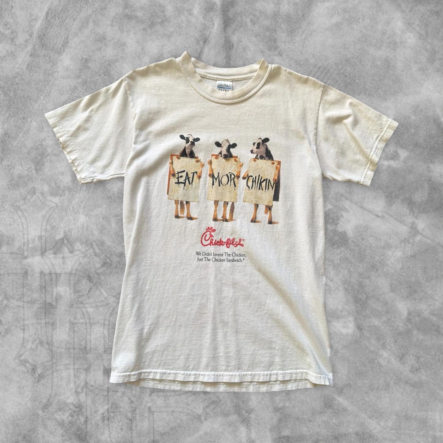 White Chick-Fi-La Eat More Chicken Campaign Shirt 1995 (S)