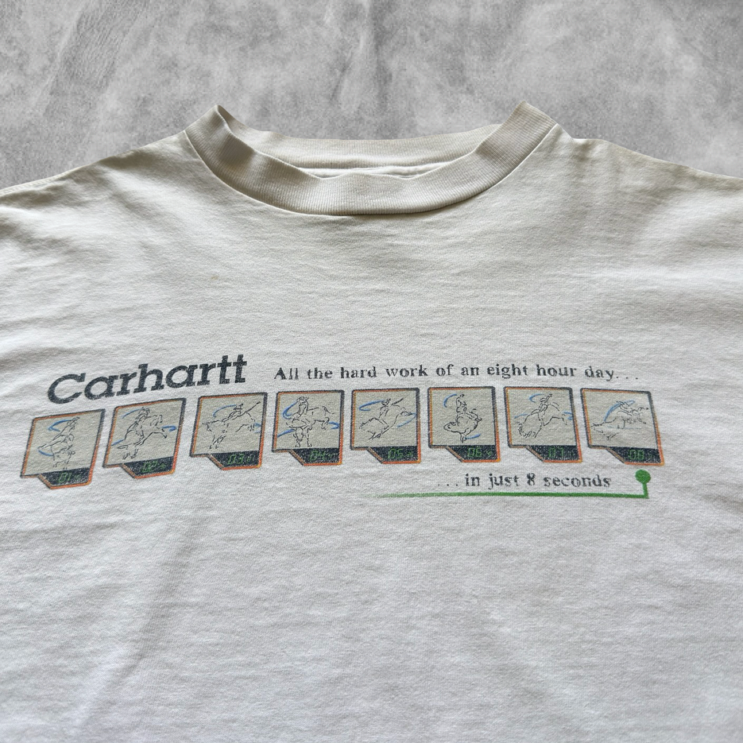 White Carhartt Bull Riding Shirt 1990s (XL)