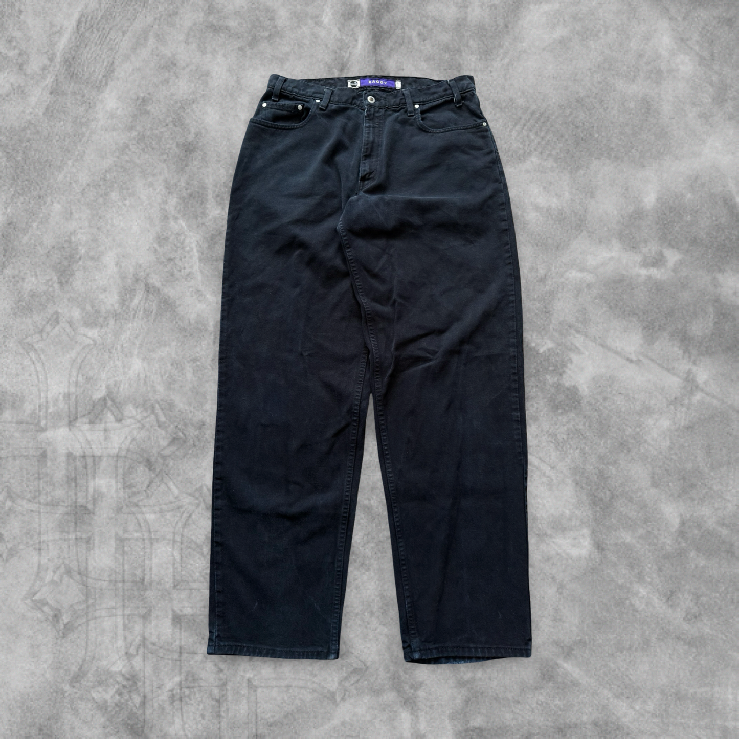Black Denim Levi’s Silver Tab Baggy Jeans 1990s (34x34)