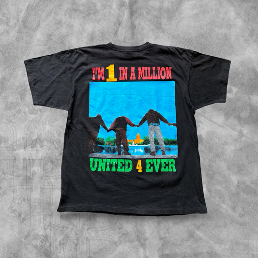 Black Million Man March Rap Style Shirt 1995 (XL)