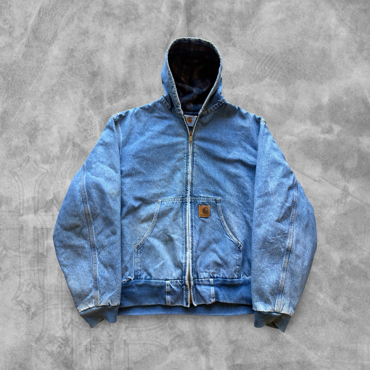 Denim Carhartt Hooded Jacket 1990s (XXL)