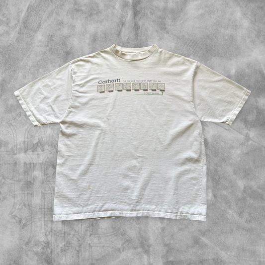 White Carhartt Bull Riding Shirt 1990s (XL)