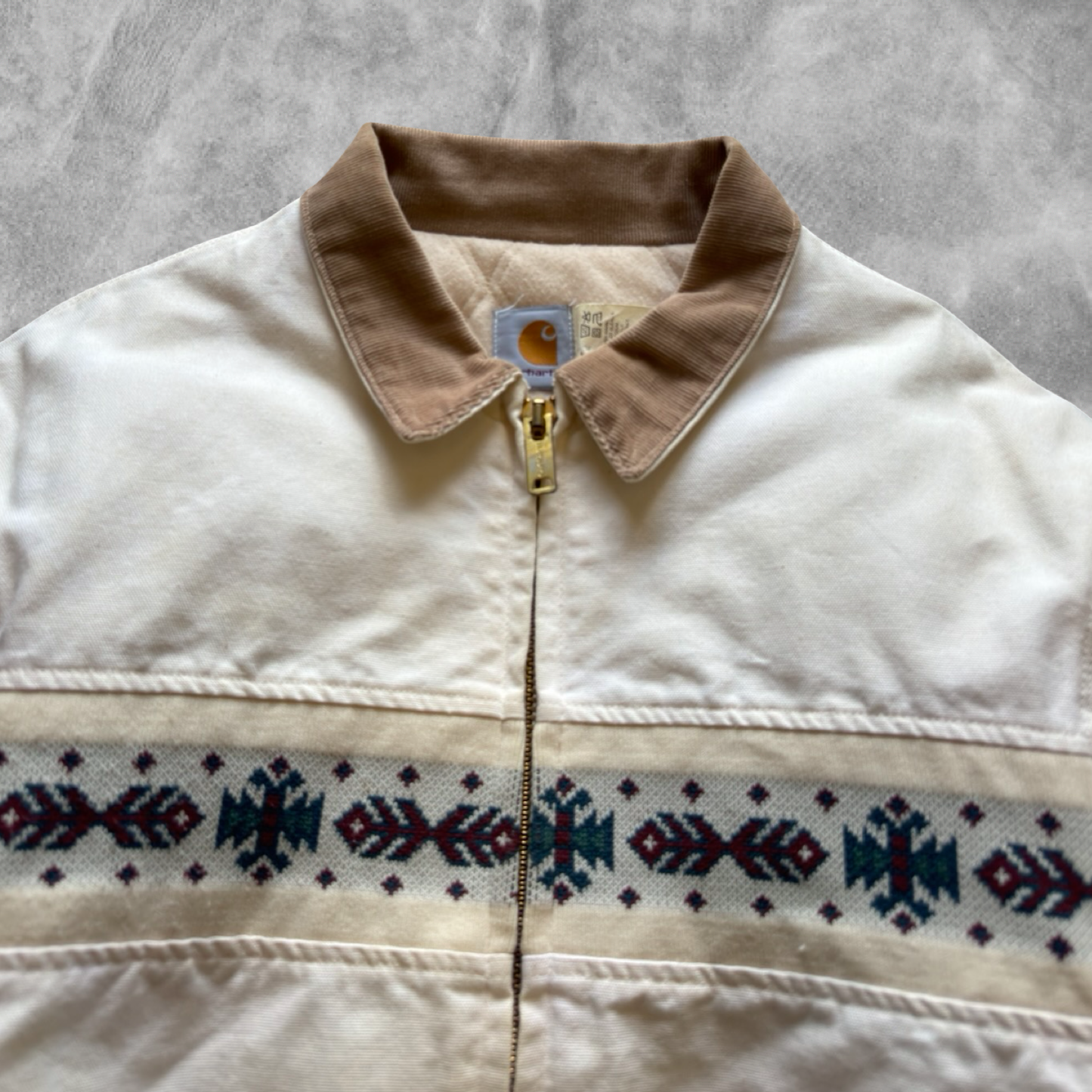 White Carhartt Aztec Santa Fe Jacket 1990s (XL)