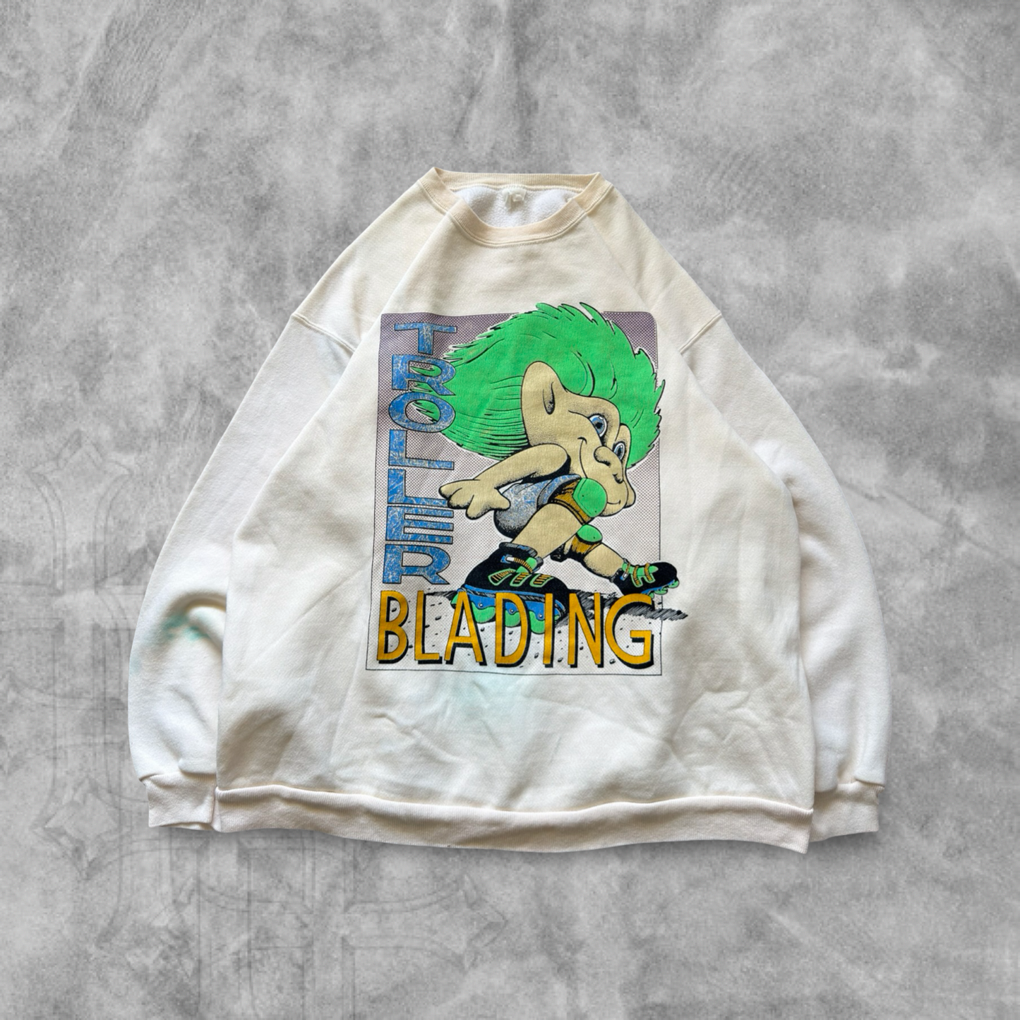 White Troller Blading Sweatshirt 1990s (M)