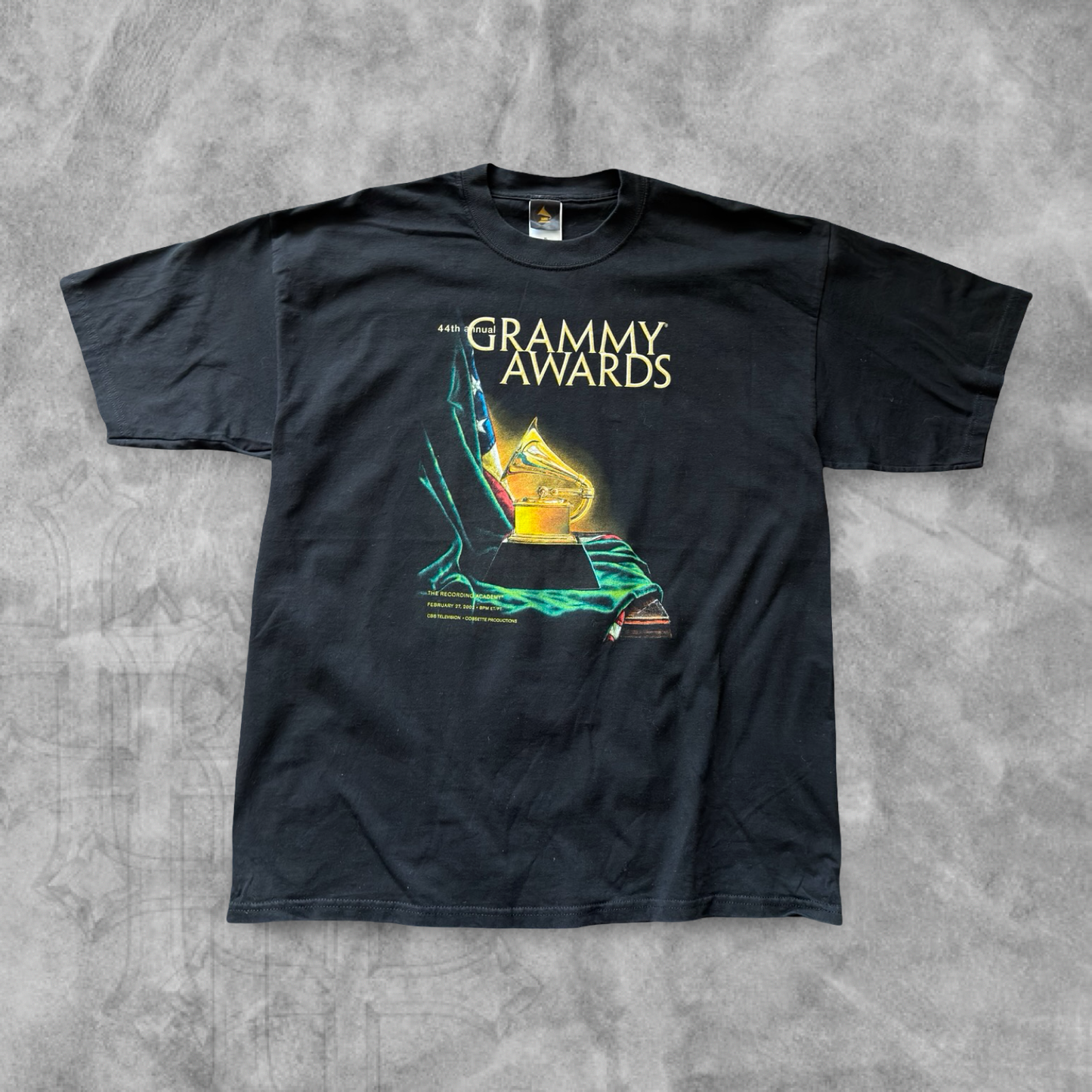 Black 44th Annual Grammy Awards Shirt 2002 (XL)