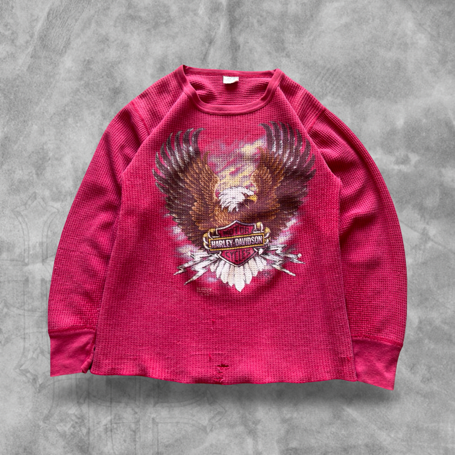 Cherry Harley Davidson Thermal Shirt 1980s (S)