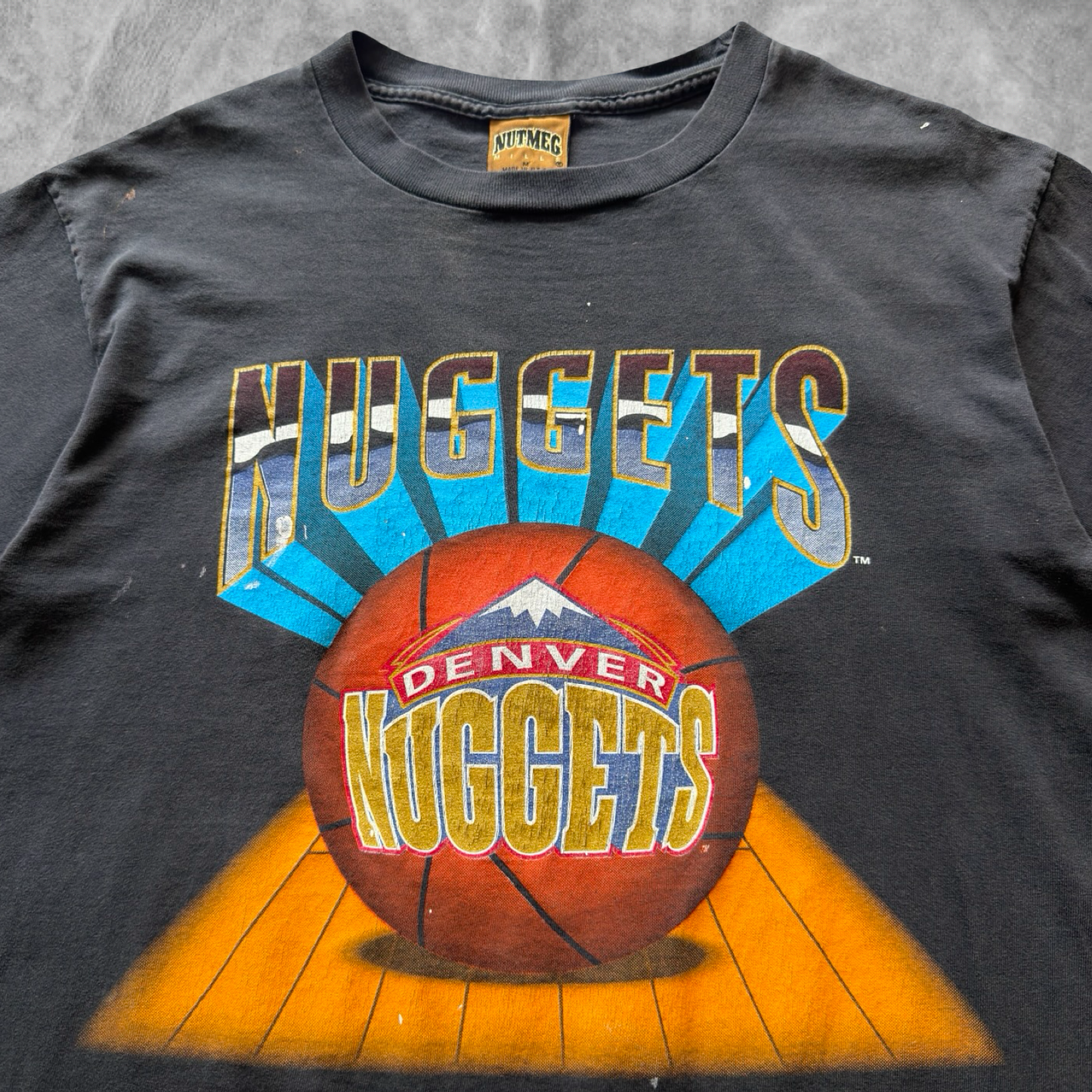 Black Denver Nuggets Basketball Shirt 1990s (M)