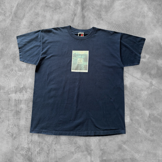 Navy Blue Jnco Drinking Water Supply Shirt 1990s (XL)