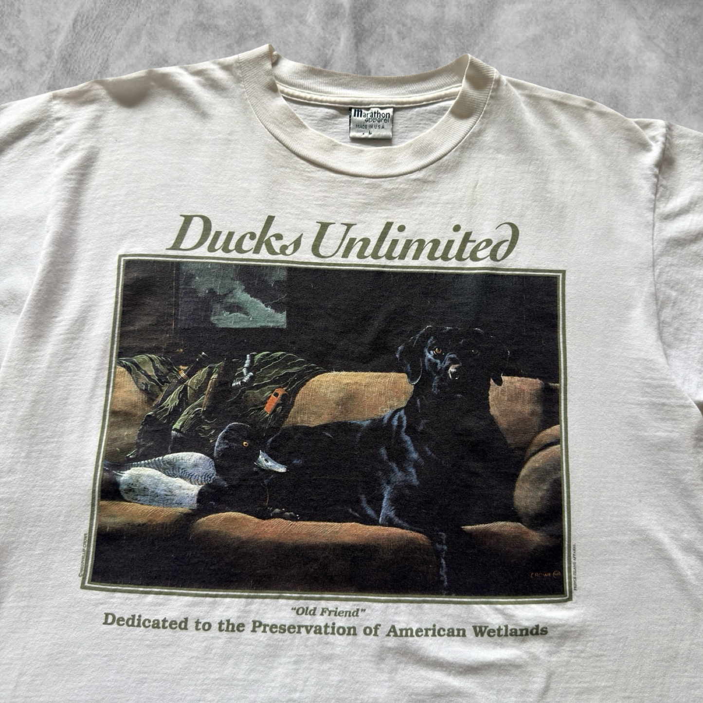 White Old Friend Ducks Unlimited Shirt 1990s (L)