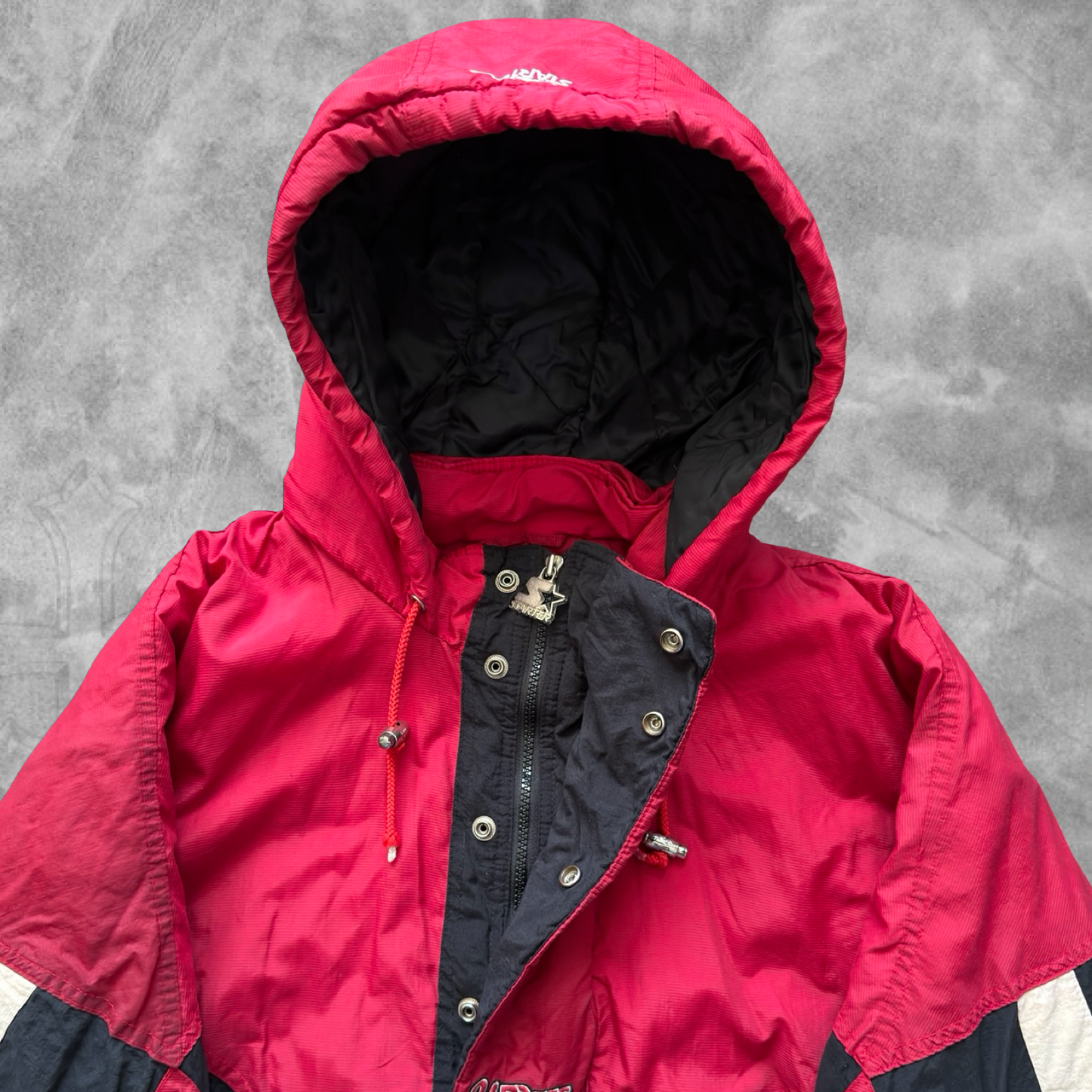 Red UMass Minute Men Starter Jacket 1990s (XL)