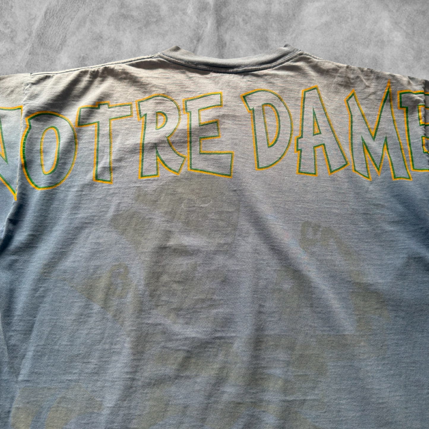 Faded Baby Blue Notre Dame Shirt 1990s (XL)