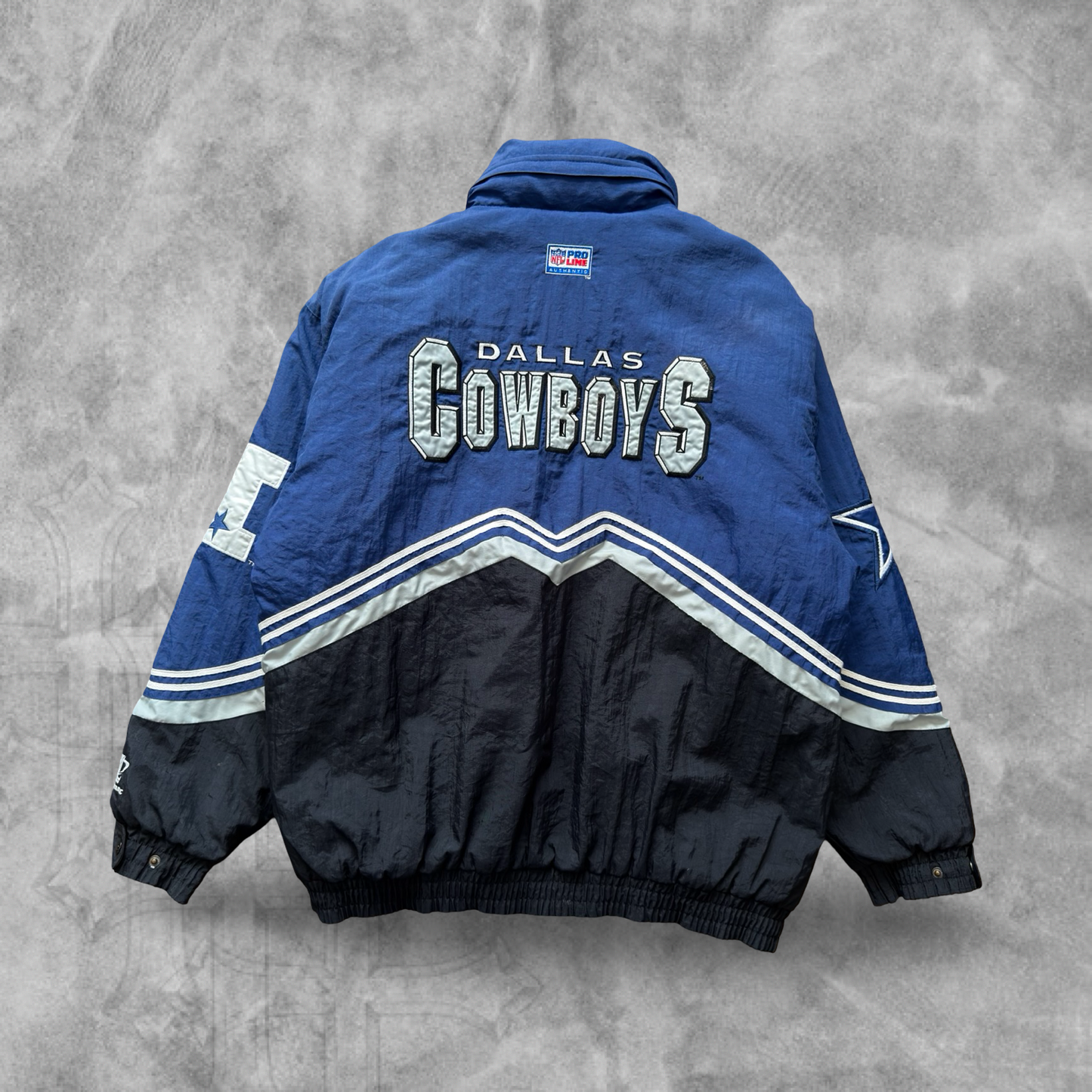 Blue Dallas Cowboys Logo Athletic Jacket 1990s (XL)