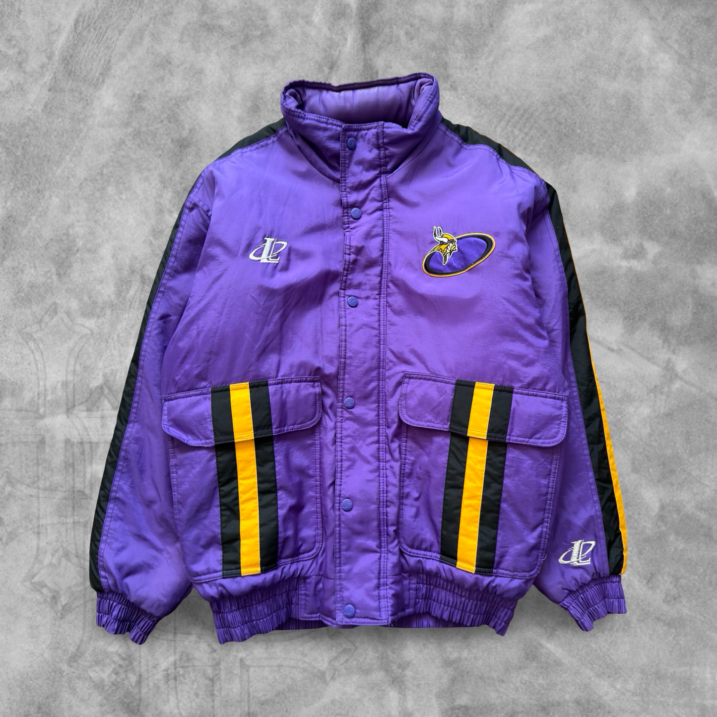 Purple Minnesota Vikings Logo Athletic Jacket 1990s (M)