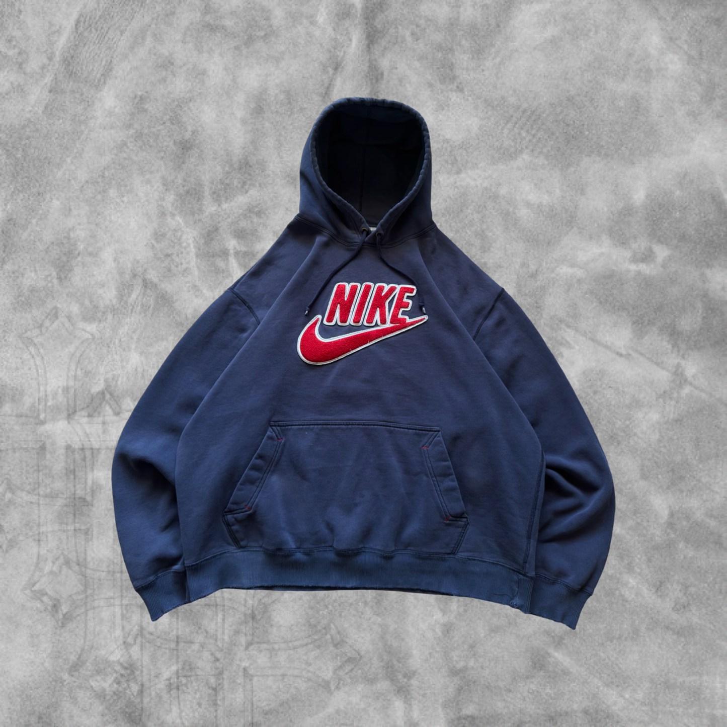 Navy Blue Nike Hoodie 2000s (XL)
