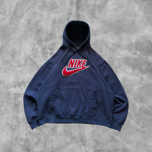 Navy Blue Nike Hoodie 2000s (XL)