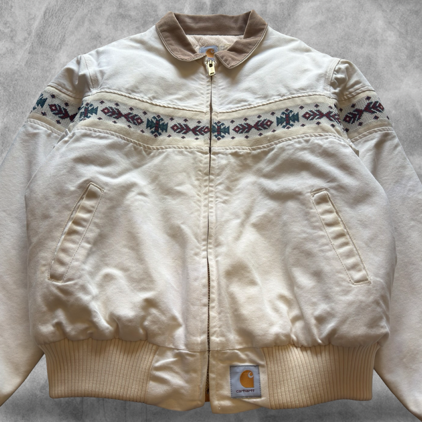 White Carhartt Aztec Santa Fe Jacket 1990s (XL)