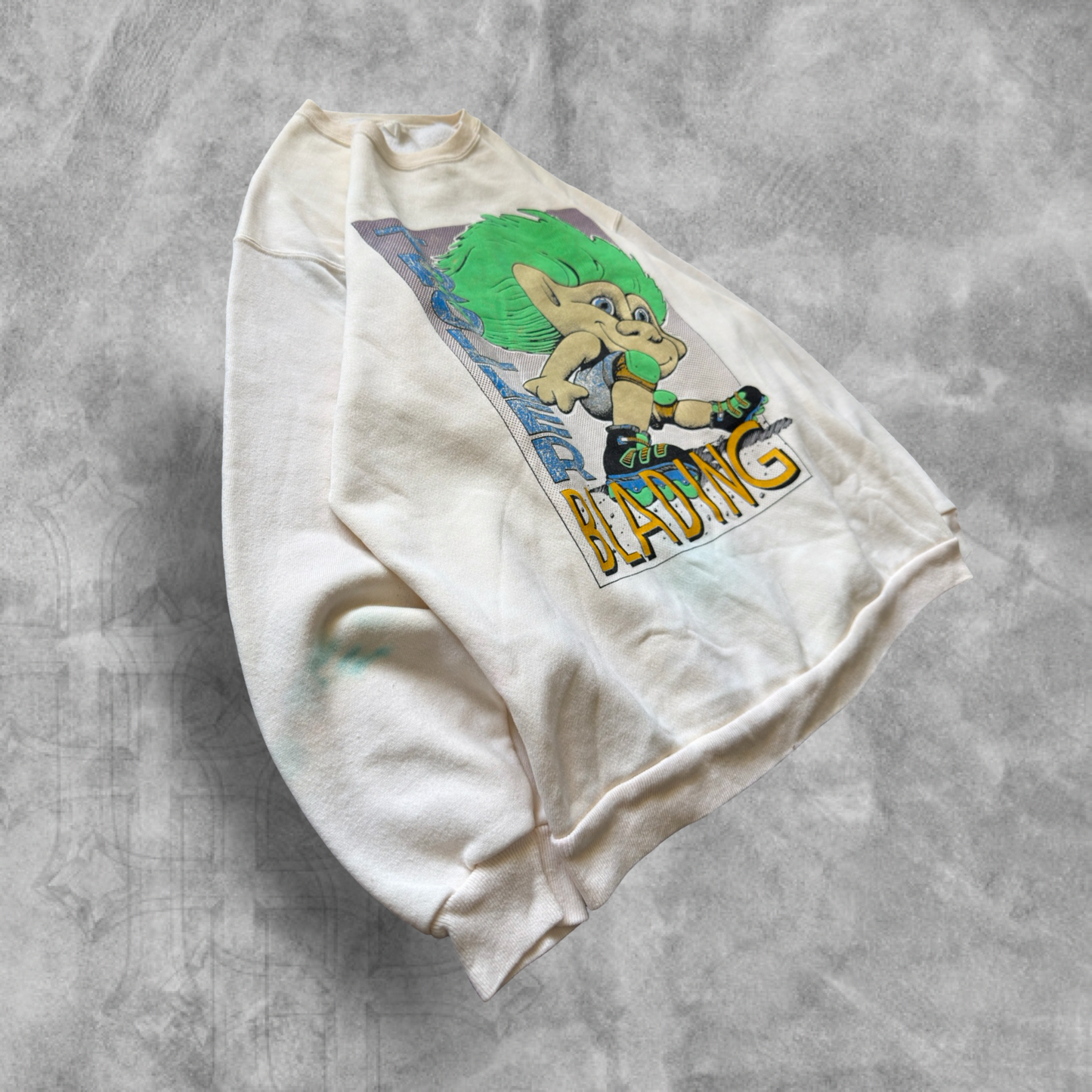 White Troller Blading Sweatshirt 1990s (M)