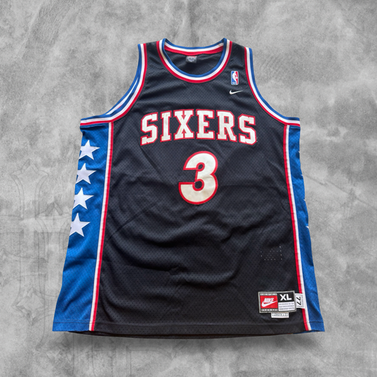 Black Philadelphia 76ers Allen Iverson Jersey 1990s (XL)